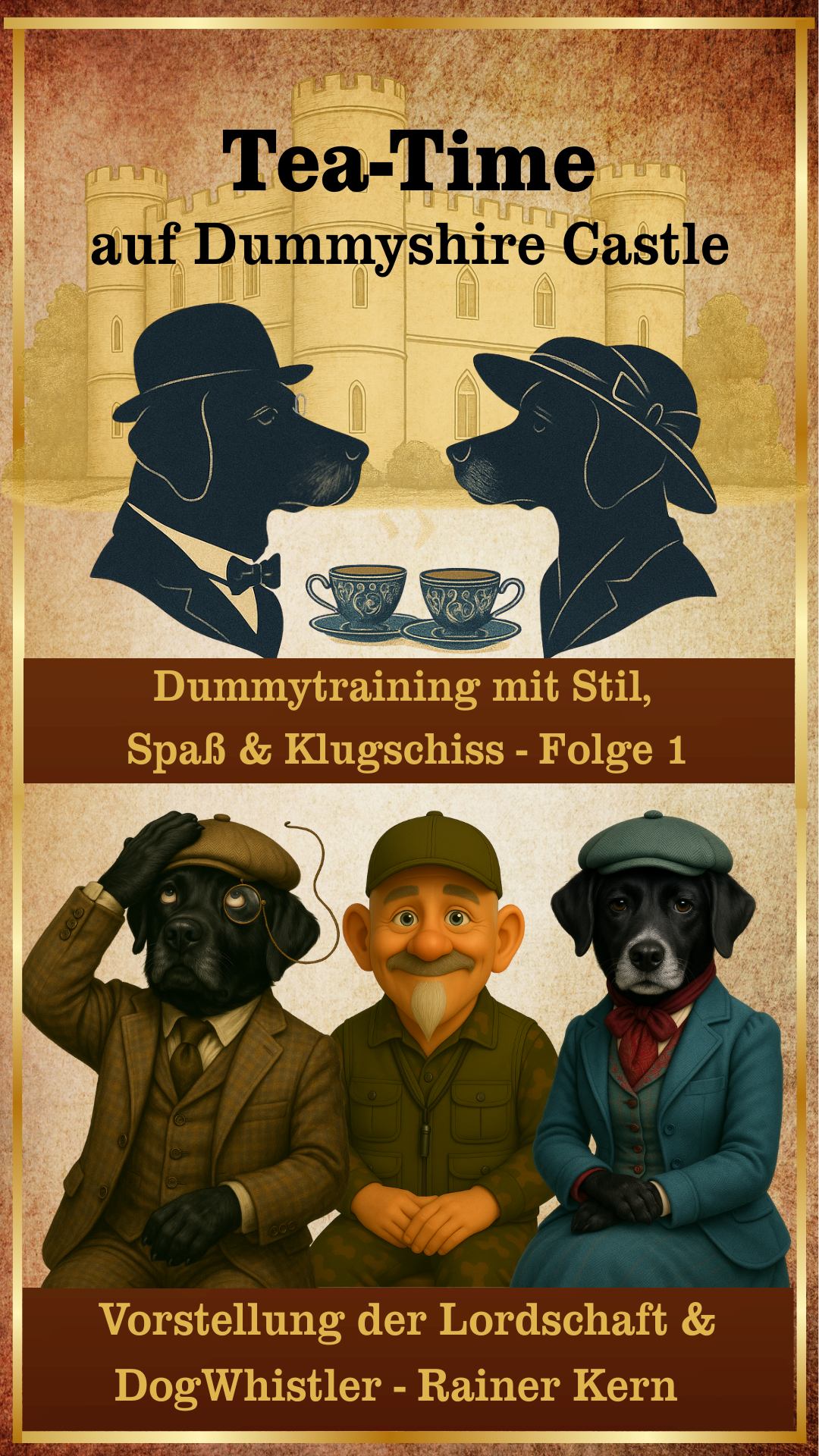☕🐶 It’s Tea-Time auf Dummyshire Castle! - Dummytraining - mit Stil, Spaß & Klugschiss