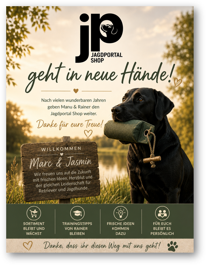 Der Jagdportal Shop geht ab 01. Juli 2026 in neue Hände