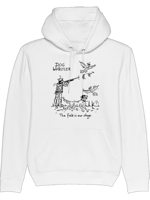 Unisex Hoodie Cruiser XXS - 3XL mit Auswahl der DOGWHISTLER Motive "Fasanenjagd mit Spaniel, Labrador- und Golden Retriever" Druck in schwarz