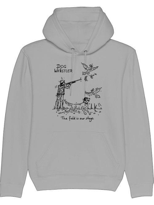 Unisex Hoodie Cruiser XXS - 3XL mit Auswahl der DOGWHISTLER Motive "Fasanenjagd mit Spaniel, Labrador- und Golden Retriever" Druck in schwarz