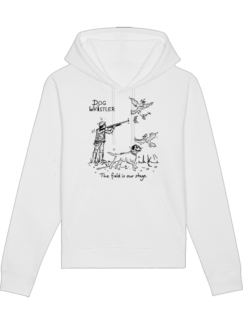 Unisex Hoodie Drummer mit DOGWHISTLER Motiven "Fasanenjagd mit Spaniel, Labrador- und Golden Retriever"