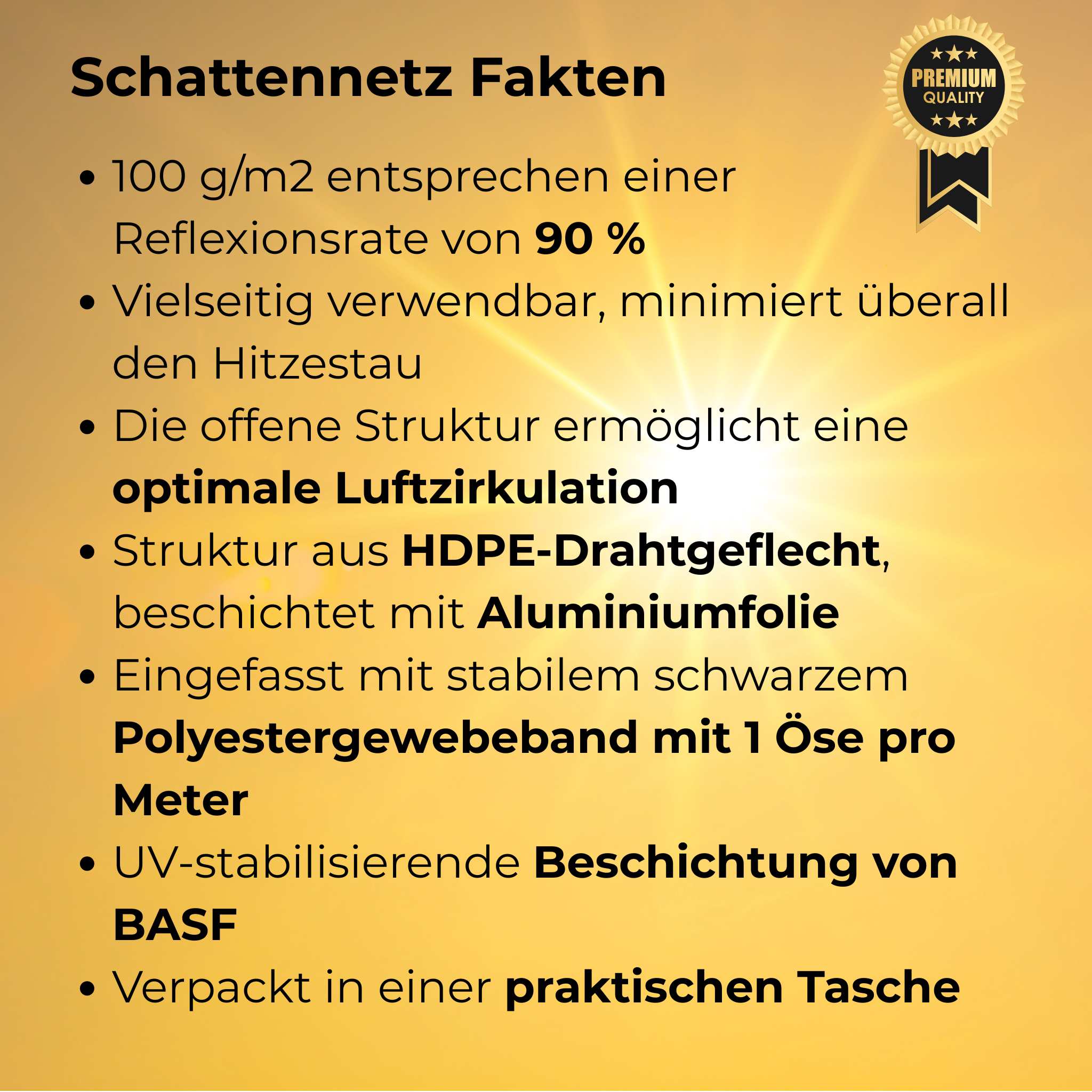 Effektiver Sonnenschutz | UV-Schutz 90% (!) und Verdunkelung für Auto, Anhänger, Zelt, Wohnmobil und mehr in den Größen S, M, L, XL