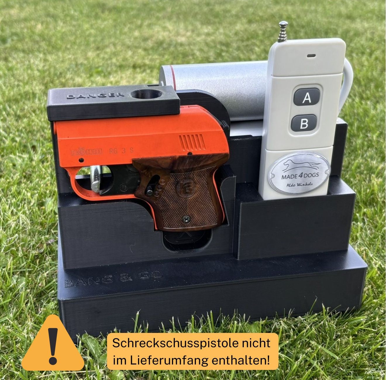Bang & Go – Schreckschussabgabe mit Fernbedienung fürs Hundetraining