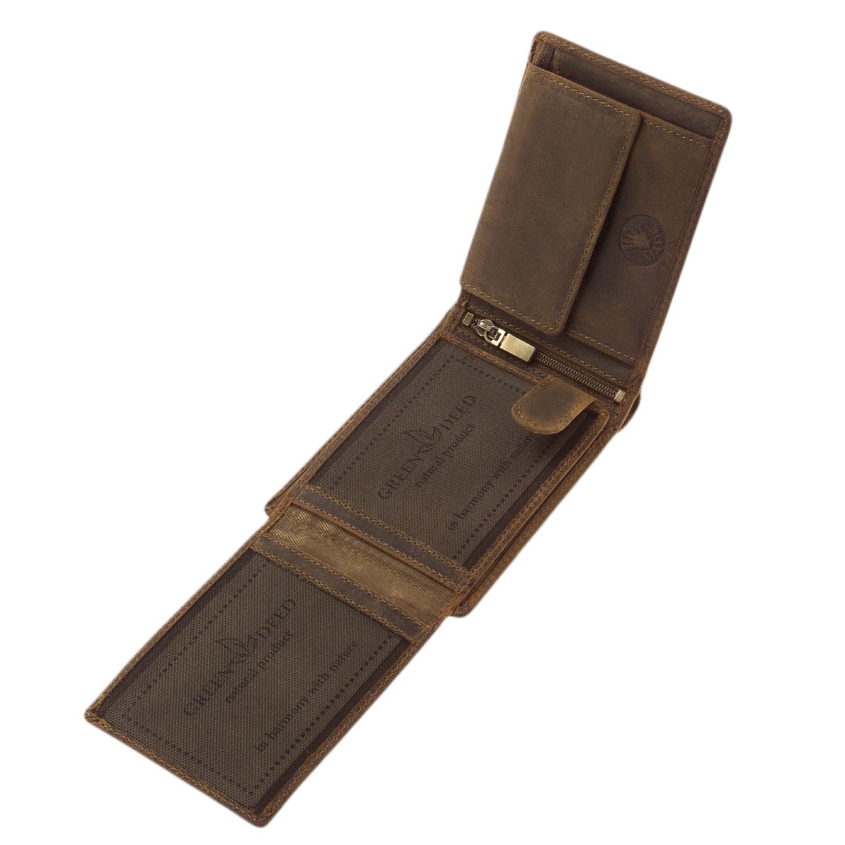 Geldbörse für Jäger mit Jagdmotiv von kapitalem, röhrenden Hirsch