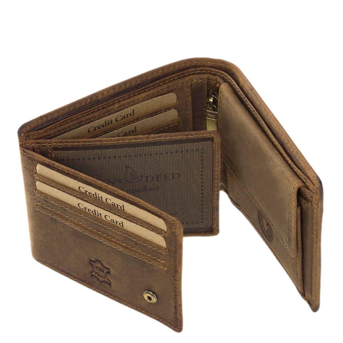 Geldbörse für Jäger mit Jagdmotiv von kapitalem, röhrenden Hirsch