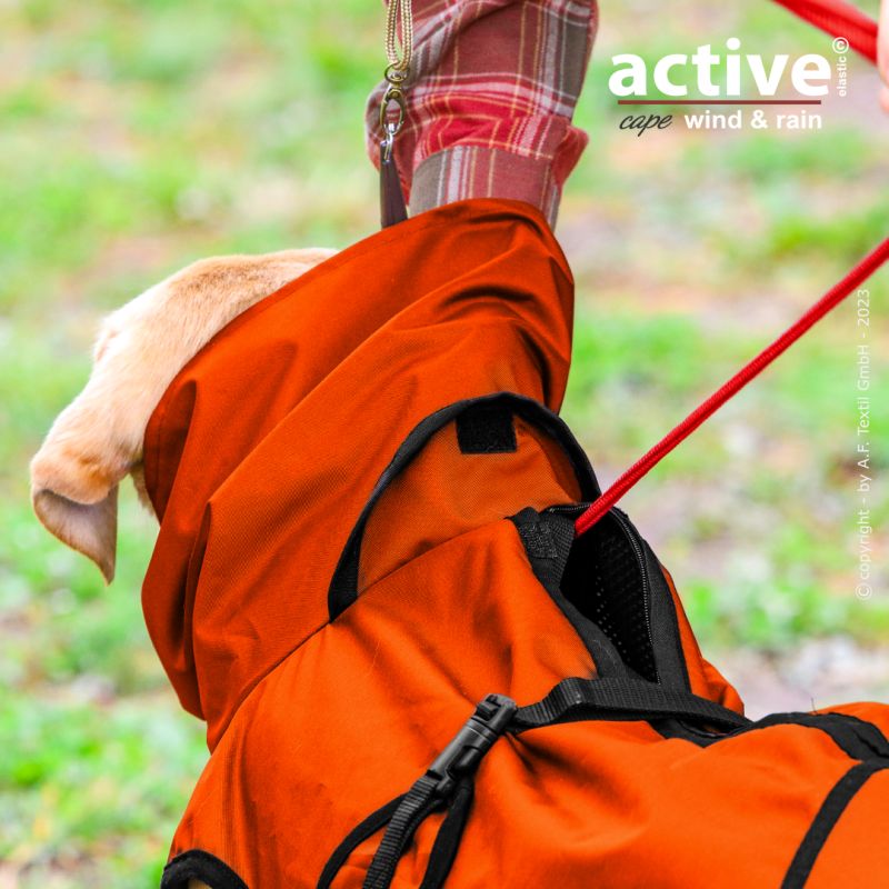 ACTIVE© cape ELASTIC WIND & RAIN ORANGE - XS - 2XL