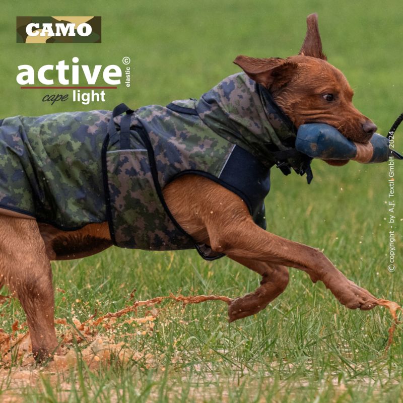 Hundemantel | Übergangsmantel ACTIVE© cape ELASTIC LIGHT CAMOUFLAGE XS-2XL