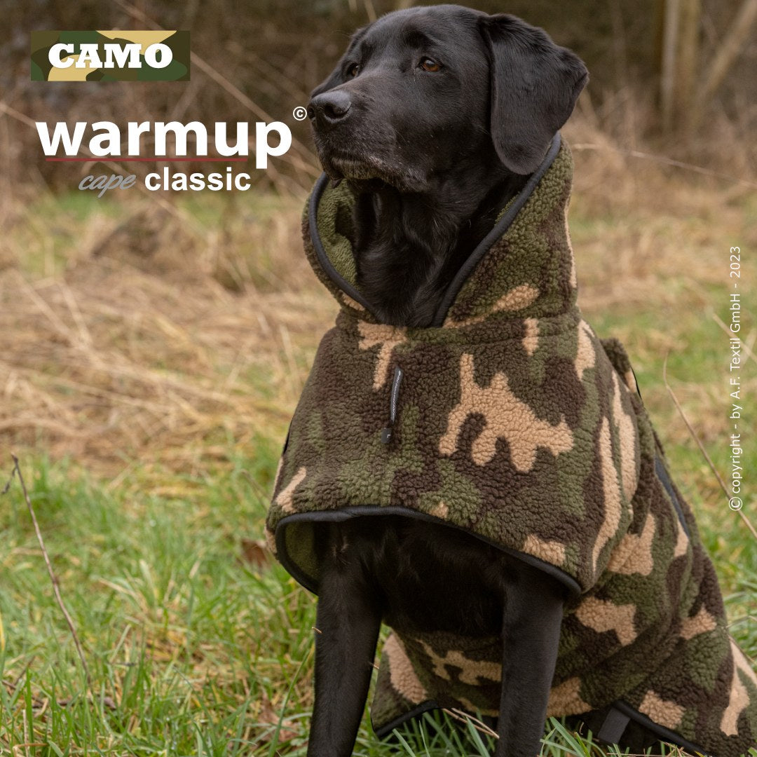 Hundemantel warmup© cape Classic (Wende-Cape) Camouflage - HUNTING XS-2XL
