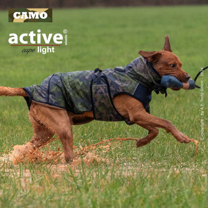 Hundemantel | Übergangsmantel ACTIVE© cape ELASTIC LIGHT CAMOUFLAGE XS-2XL