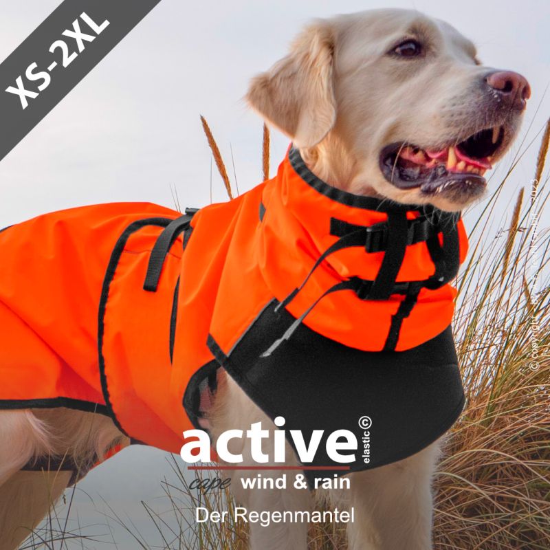 ACTIVE© cape ELASTIC WIND & RAIN ORANGE - XS - 2XL