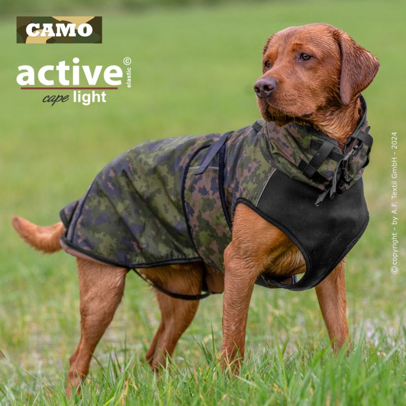 Hundemantel | Übergangsmantel ACTIVE© cape ELASTIC LIGHT CAMOUFLAGE XS-2XL