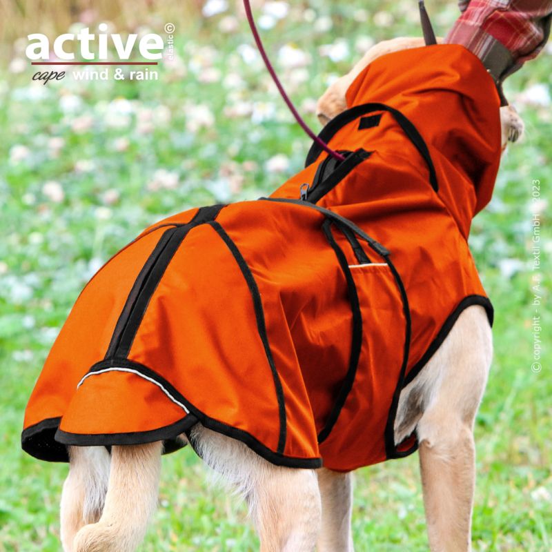 ACTIVE© cape ELASTIC WIND & RAIN ORANGE - XS - 2XL