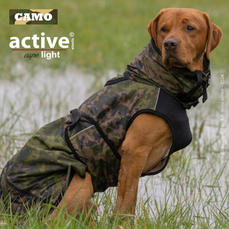 Hundemantel | Übergangsmantel ACTIVE© cape ELASTIC LIGHT CAMOUFLAGE XS-2XL