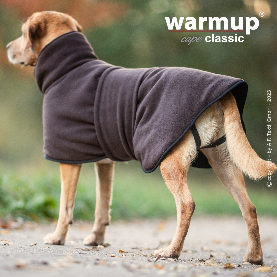 Hundemantel warmup© cape Classic (Wende-Cape) MOCCA XS-2XL