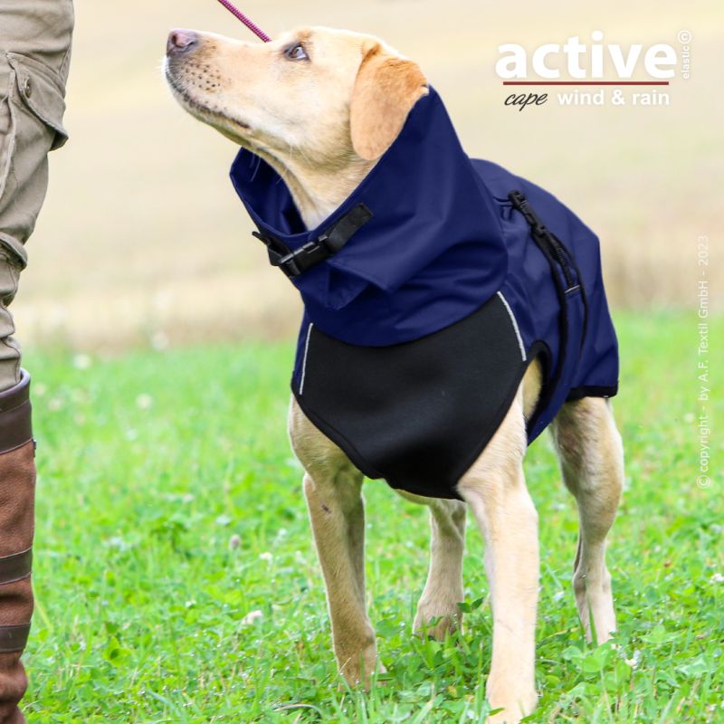 ACTIVE© cape ELASTIC WIND & RAIN - DUNKELBLAU - XS-2XL