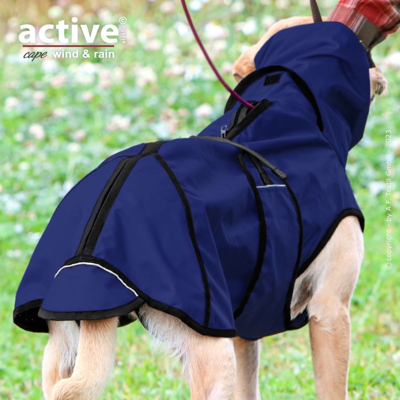 ACTIVE© cape ELASTIC WIND & RAIN - DUNKELBLAU - XS-2XL