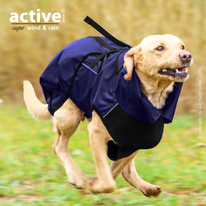 ACTIVE© cape ELASTIC WIND & RAIN - DUNKELBLAU - XS-2XL