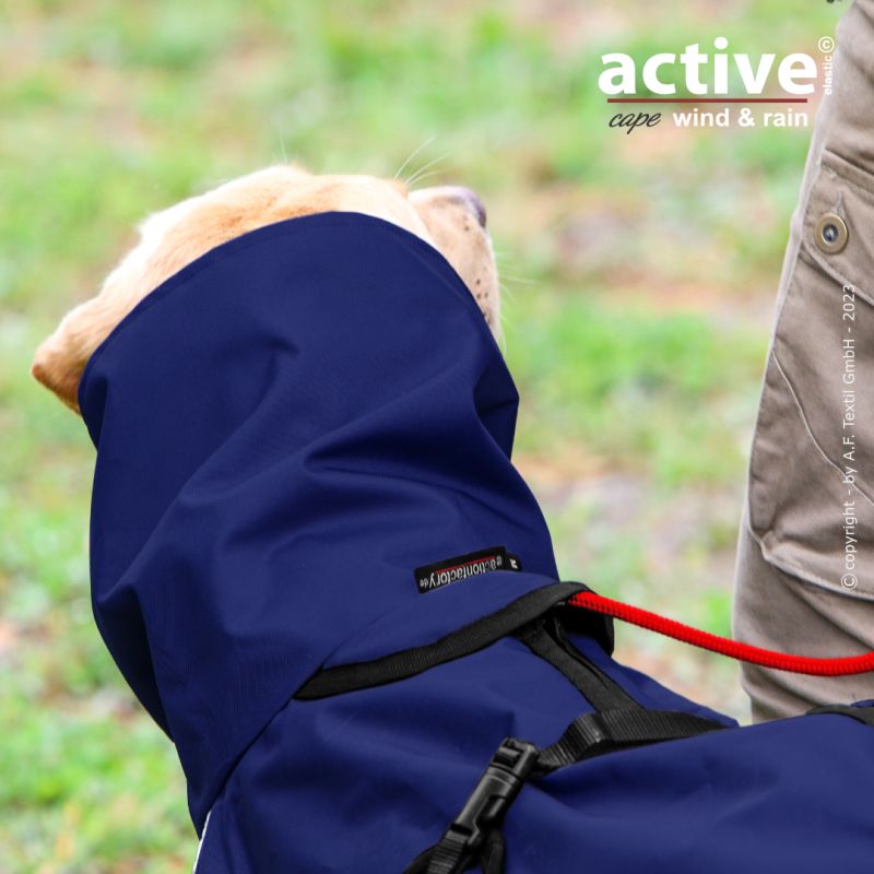 ACTIVE© cape ELASTIC WIND & RAIN - DUNKELBLAU - XS-2XL