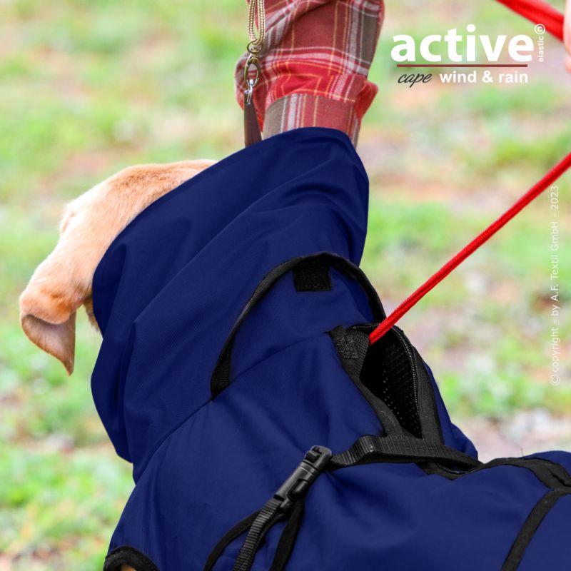 ACTIVE© cape ELASTIC WIND & RAIN - DUNKELBLAU - XS-2XL
