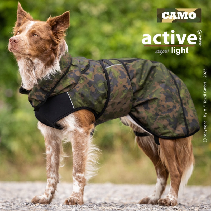 Hundemantel | Übergangsmantel ACTIVE© cape ELASTIC LIGHT CAMOUFLAGE XS-2XL
