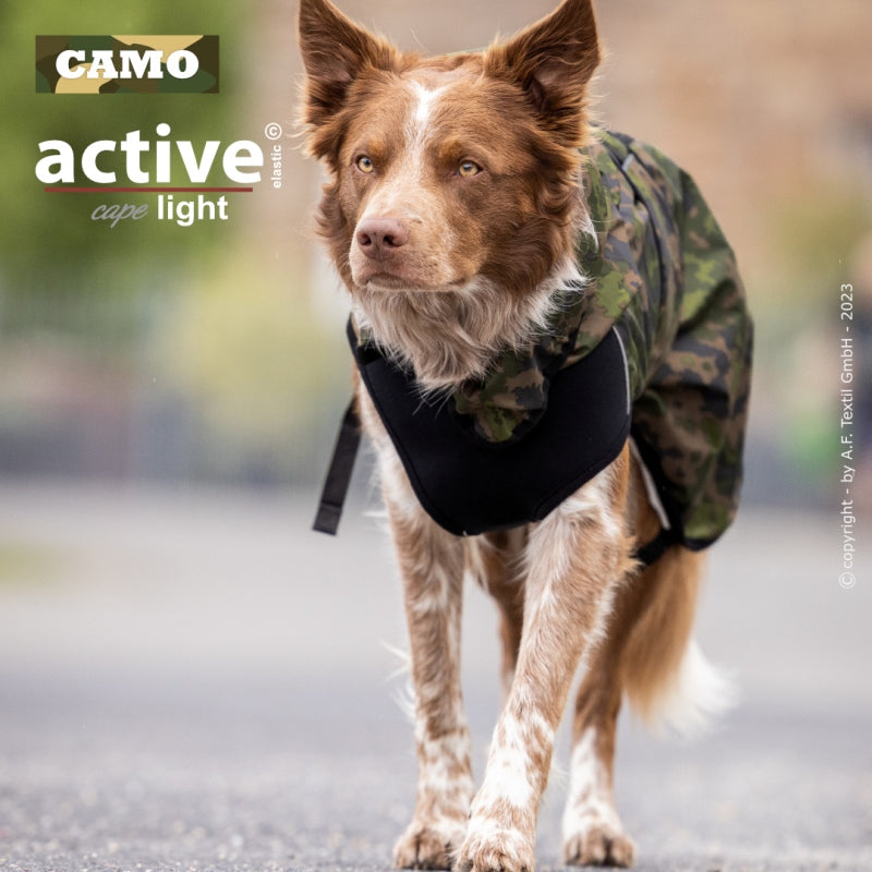 Hundemantel | Übergangsmantel ACTIVE© cape ELASTIC LIGHT CAMOUFLAGE XS-2XL
