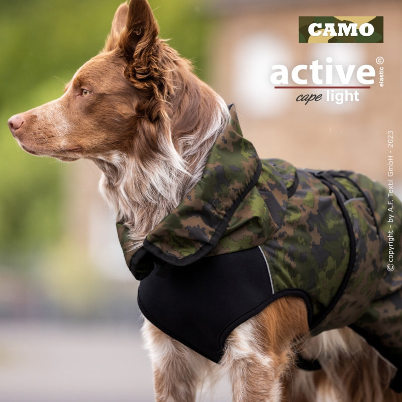 Hundemantel | Übergangsmantel ACTIVE© cape ELASTIC LIGHT CAMOUFLAGE XS-2XL