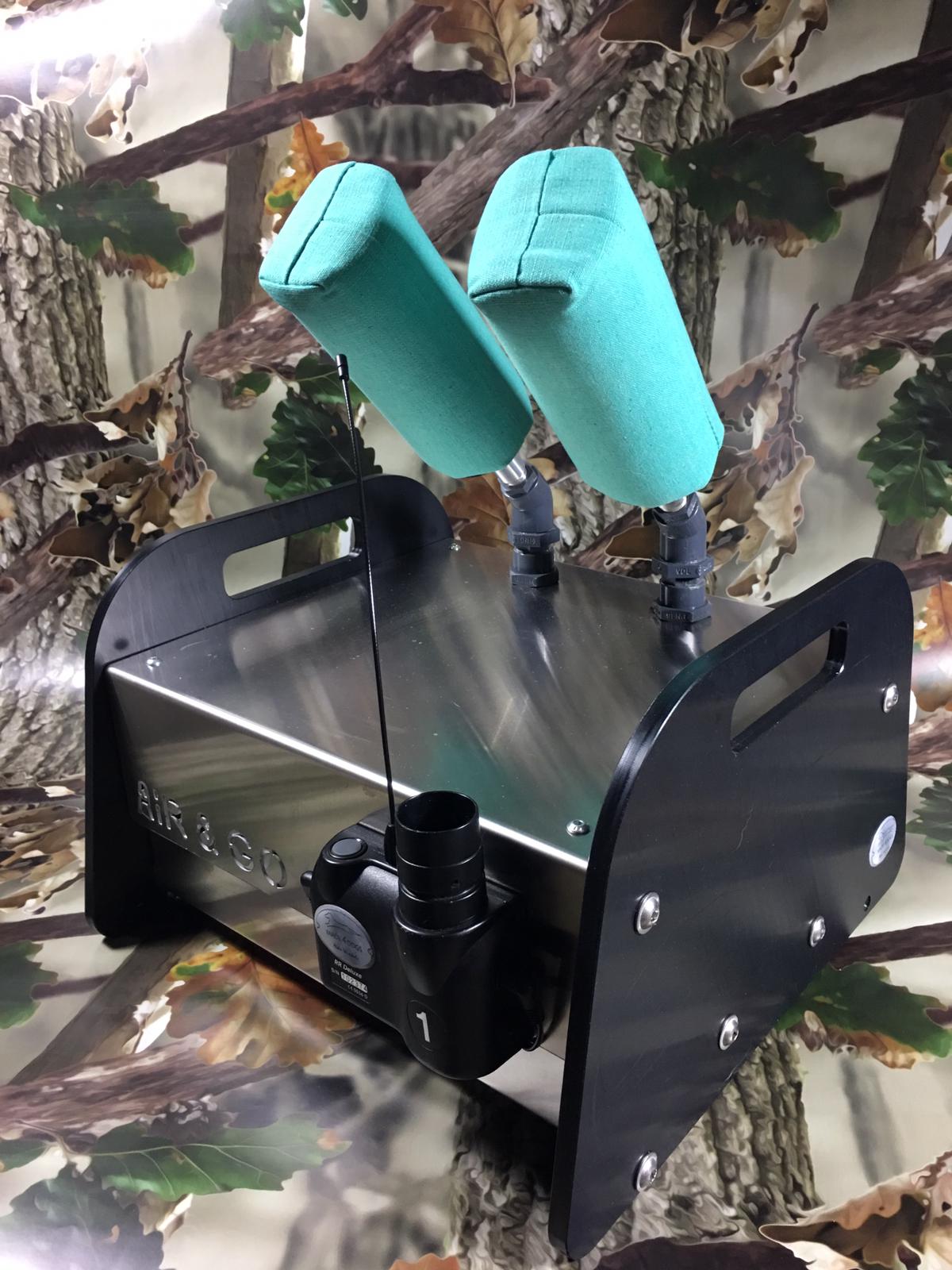 2-Shooter, der air&go Dummylauncher von made4dogs Gehäuse in Aluminium, mit Empfänger
