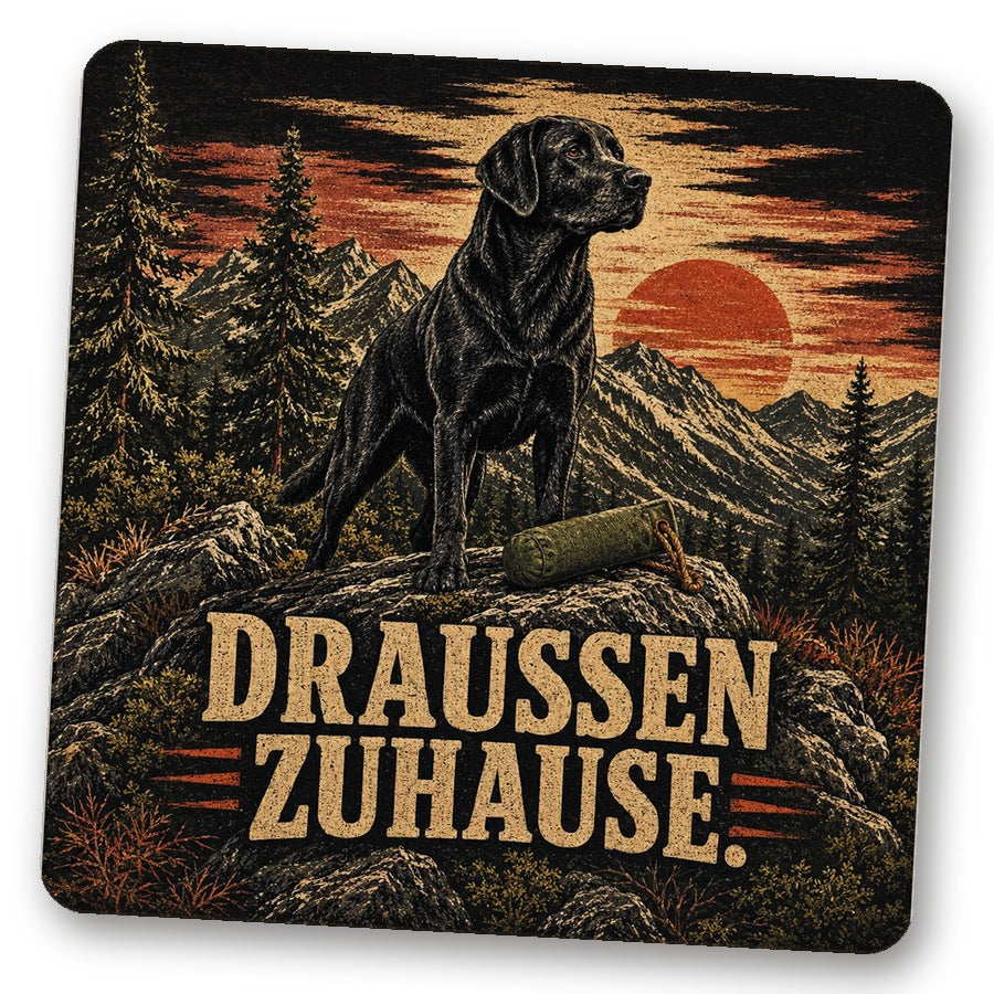 Untersetzer "Draussen Zuhause."