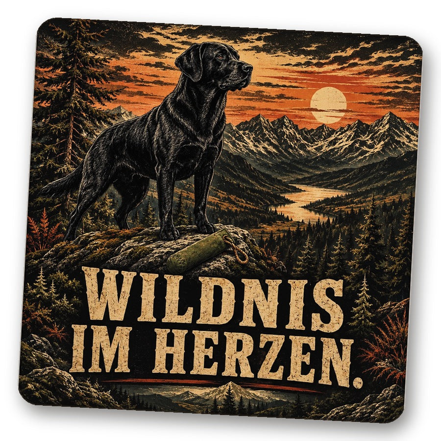 Untersetzer "Wildnis im Herzen."