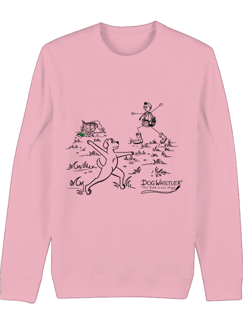 Basic UNISEX-BIO-Sweatshirt Changer körperbetont DOGWHISTLER Motiv "hands up"