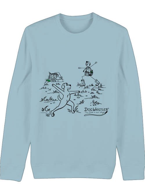 Basic UNISEX-BIO-Sweatshirt Changer körperbetont DOGWHISTLER Motiv "hands up"