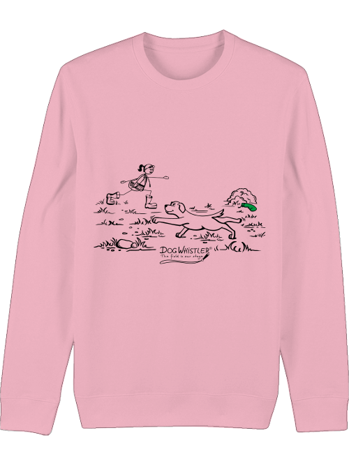 Basic UNISEX-BIO-Sweatshirt Changer körperbetont DOGWHISTLER Motiv "Stretching"