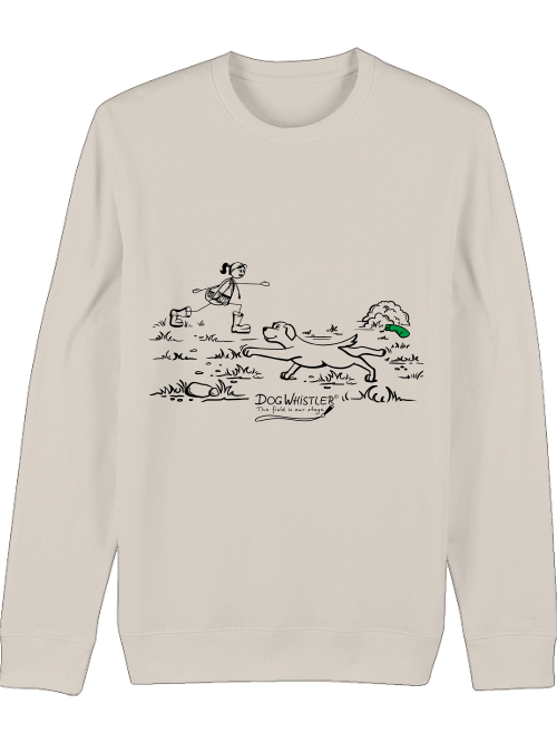 Basic UNISEX-BIO-Sweatshirt Changer körperbetont DOGWHISTLER Motiv "Stretching"