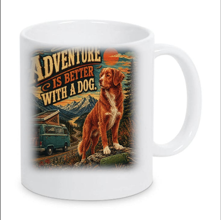 Kaffeetasse "Adventure Is Better With A Dog."