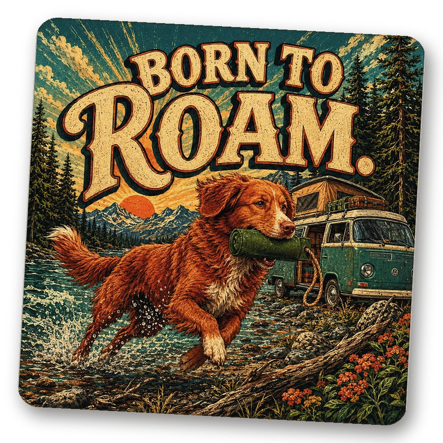 Untersetzer "Born To Roam."