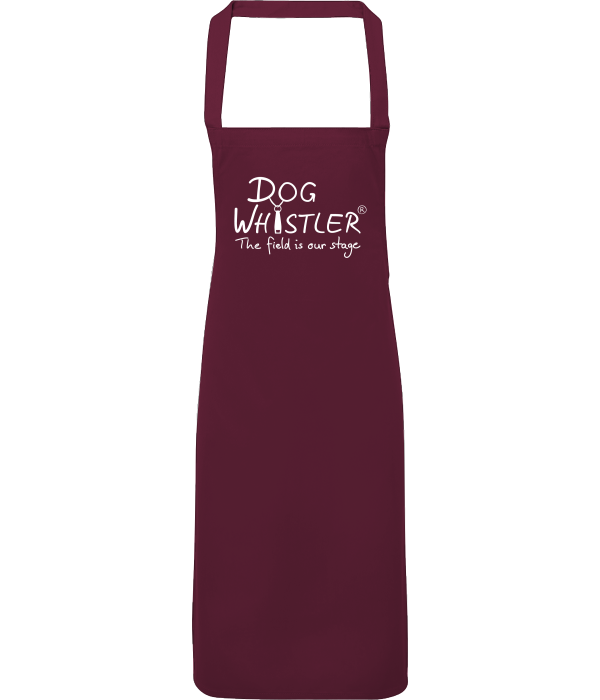 Lange DOGWHISTLER Kochschürze mit Auswahl der Motive "Chaos" und "DOGWHISTLER the field is our stage"