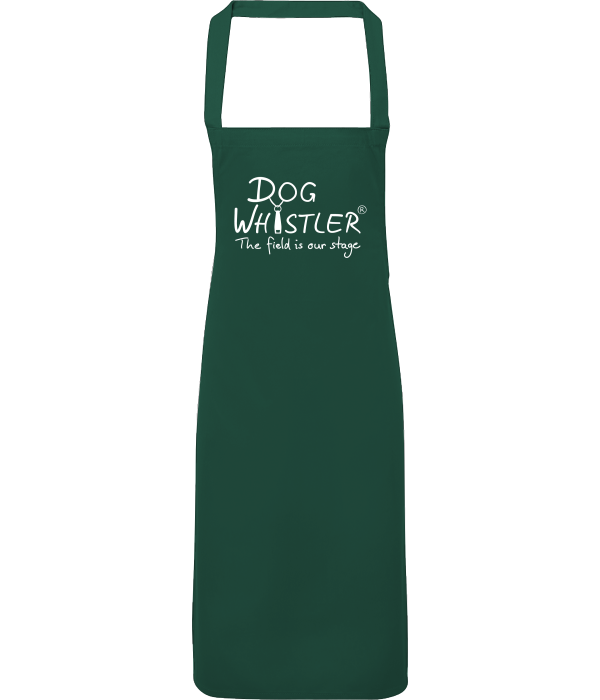 Lange DOGWHISTLER Kochschürze mit Auswahl der Motive "Chaos" und "DOGWHISTLER the field is our stage"
