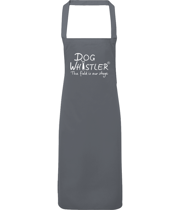 Lange DOGWHISTLER Kochschürze mit Auswahl der Motive "Chaos" und "DOGWHISTLER the field is our stage"