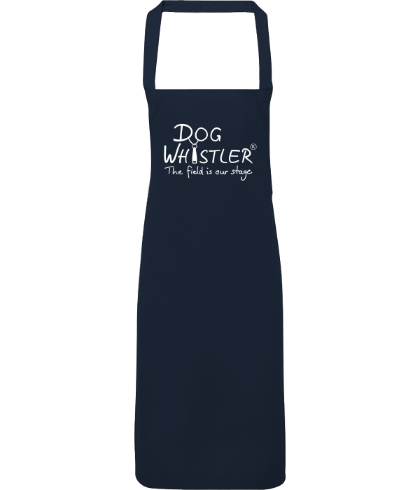 Lange DOGWHISTLER Kochschürze mit Auswahl der Motive "Chaos" und "DOGWHISTLER the field is our stage"