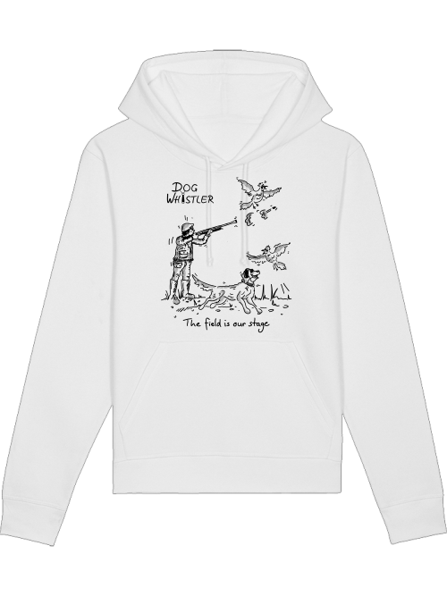 Unisex Hoodie Drummer mit DOGWHISTLER Motiven "Fasanenjagd mit Spaniel, Labrador- und Golden Retriever"