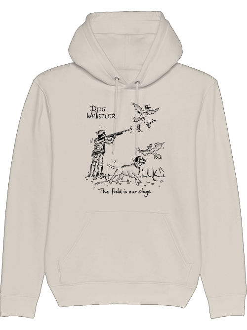 Unisex Hoodie Cruiser XXS - 3XL mit Auswahl der DOGWHISTLER Motive "Fasanenjagd mit Spaniel, Labrador- und Golden Retriever" Druck in schwarz