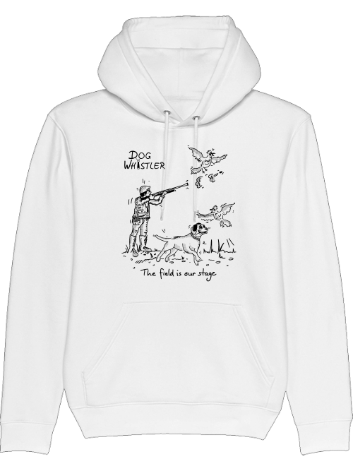 Unisex Hoodie Cruiser XXS - 3XL mit Auswahl der DOGWHISTLER Motive "Fasanenjagd mit Spaniel, Labrador- und Golden Retriever" Druck in schwarz