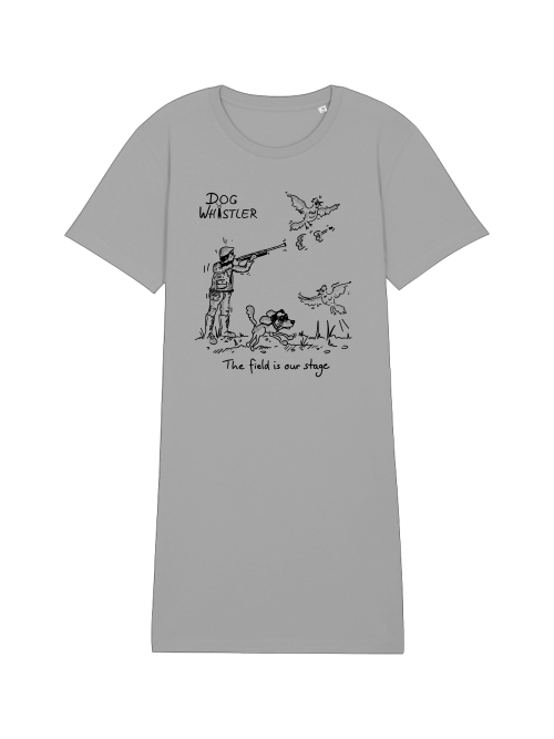 T-Shirt Kleid mit Auswahl der DOGWHISTLER Motive "Fasanenjagd mit Spaniel, Labrador- und Golden Retriever" beidseitiger Druck