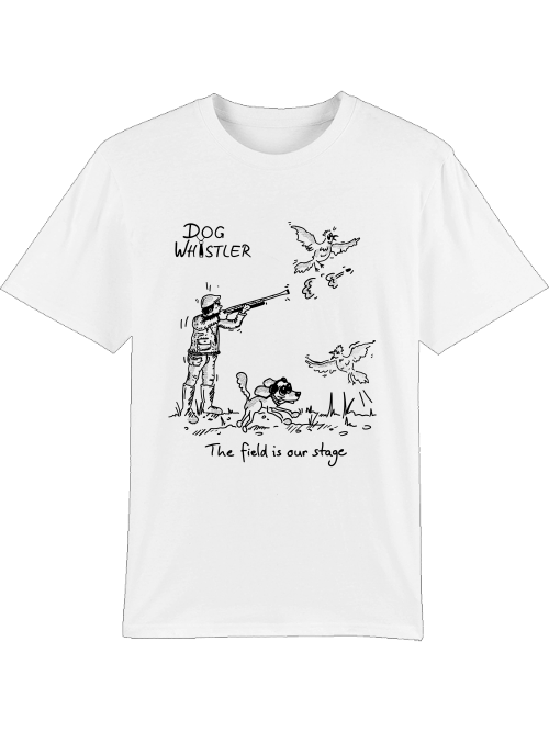 Unisex T-Shirt Sparker DOGWHISTLER Motive "Fasanenjagd mit Spaniel, Labrador- und Golden Retriever"