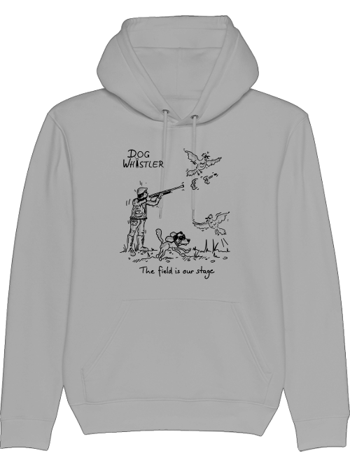 Unisex Hoodie Cruiser XXS - 3XL mit Auswahl der DOGWHISTLER Motive "Fasanenjagd mit Spaniel, Labrador- und Golden Retriever" Druck in schwarz