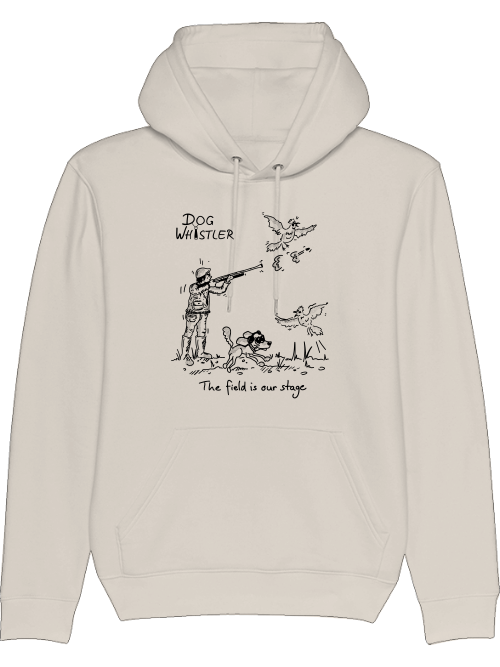 Unisex Hoodie Cruiser XXS - 3XL mit Auswahl der DOGWHISTLER Motive "Fasanenjagd mit Spaniel, Labrador- und Golden Retriever" Druck in schwarz