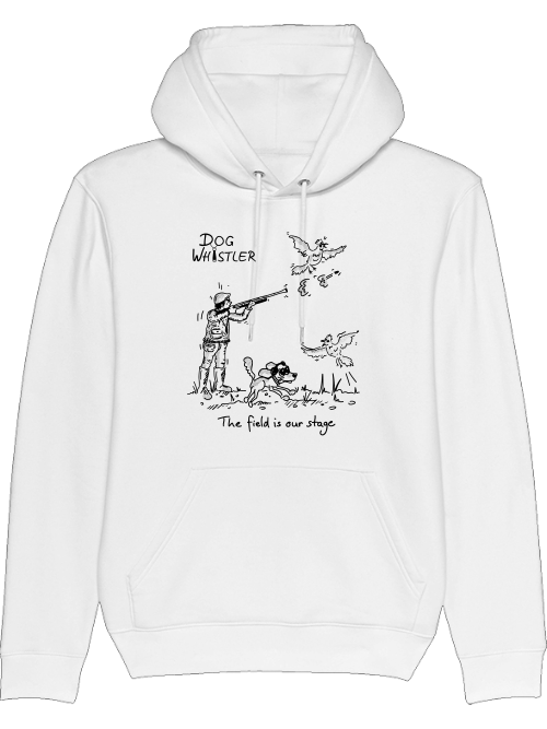 Unisex Hoodie Cruiser XXS - 3XL mit Auswahl der DOGWHISTLER Motive "Fasanenjagd mit Spaniel, Labrador- und Golden Retriever" Druck in schwarz