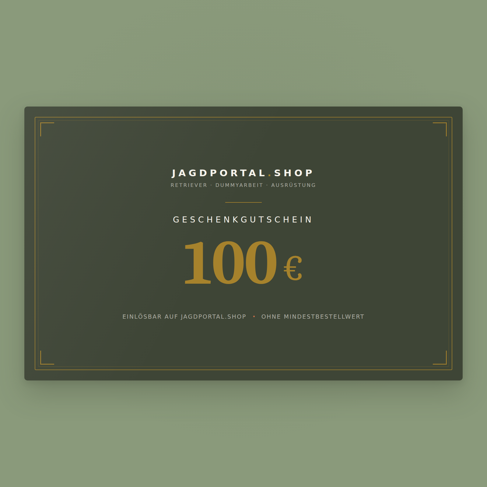 Geschenkgutschein 100 Euro von jagdportal.shop