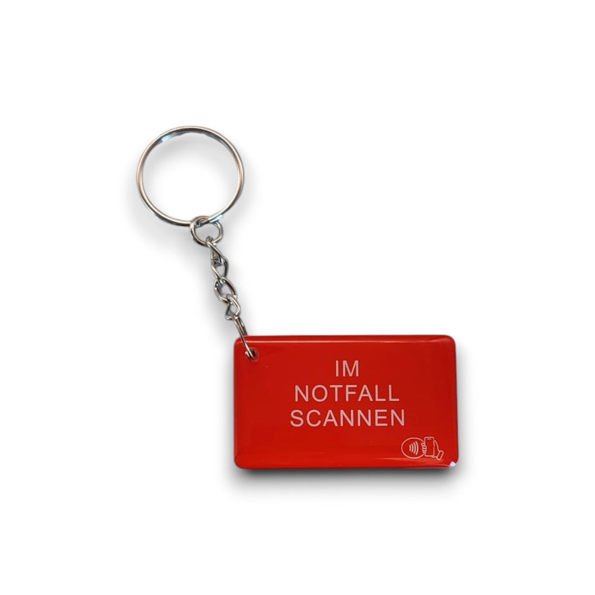NFC-Notfallpass für Kinder – Epoxidharz Rot