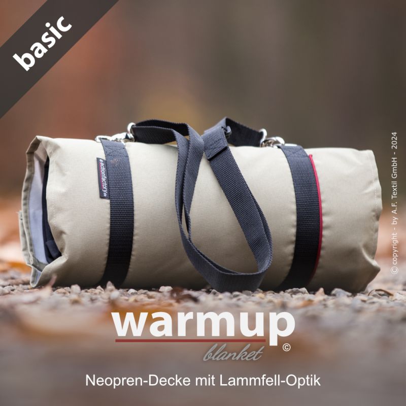 Outdoor Hundedecke warmup© BLANKET "BASIC" light-olive zusammenrollbar